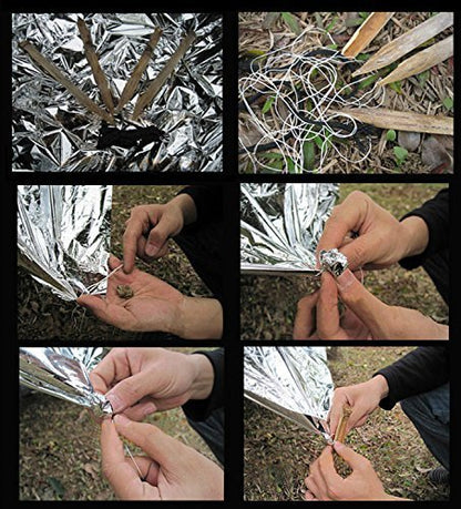 Single Person Mylar Emergency Tent Shelter - 8 Feet by 3 Feet