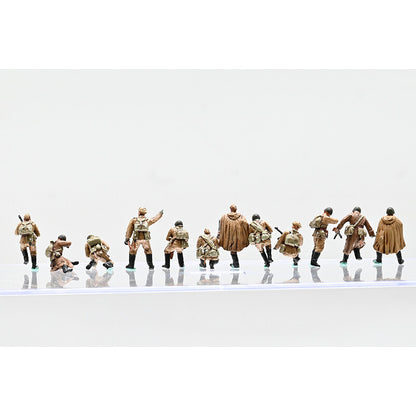 1/72 World War II Soviet Infantry 12 Soldiers handPainted finished Model
