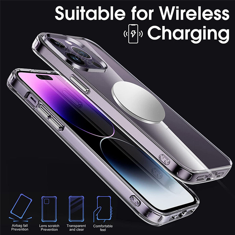 For iPhone 11 12 13 14 Pro Max Silicone Shockproof Case Clear Cover Ultra Thin