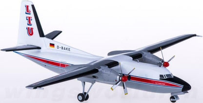 1:200 Herpa LTU International Fokker 27 Passenger Aircraft Diecast Plane Model