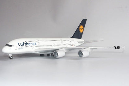 1:160 46CM Luftansa AIRBUS A380 Passenger Airplane Landing Gear Resin Model
