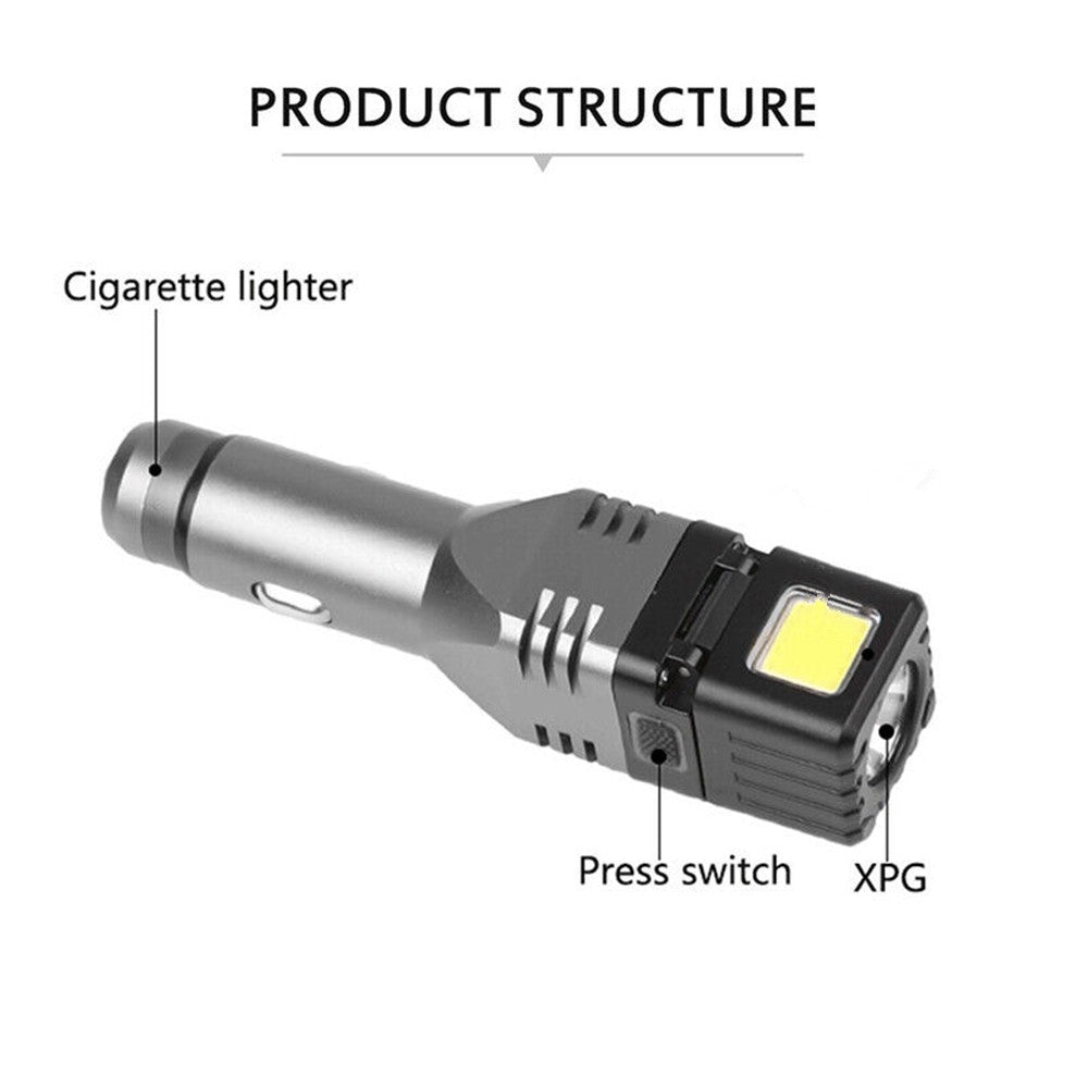 XPG LED Car Cigarette Press Switch Lighter Flashlight Rechargeable Light