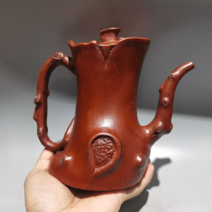 Chinese Yixing Zisha Clay Handmade Exquisite Teapot（树桩壶 低款：陈鸣远）