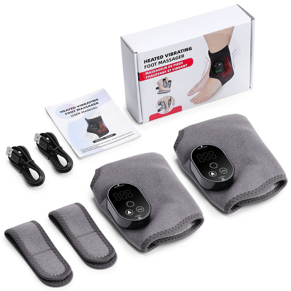 Cordless Foot Ankle Massager Pain Relief with 6 Heat Levels&3 Vibration Modes