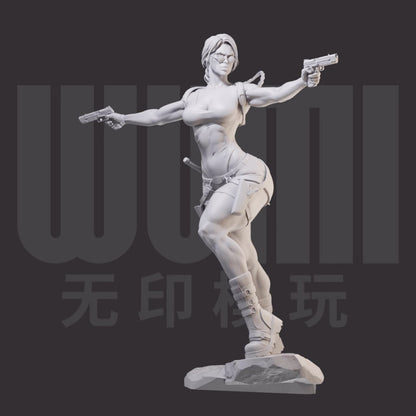 1/24 resin figures model Tomb Double Lance Laura Unassembled unpainted