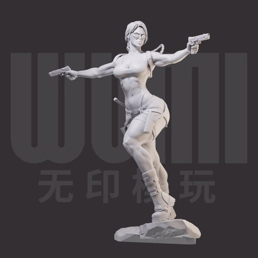 1/24 resin figures model Tomb Double Lance Laura Unassembled unpainted