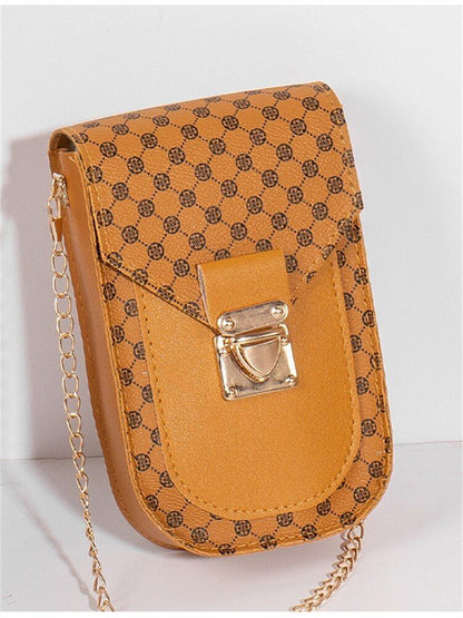 Retro Small Polka Dot Bag Chain Crossbody Bags Light Chain Cross Shoulder Bags
