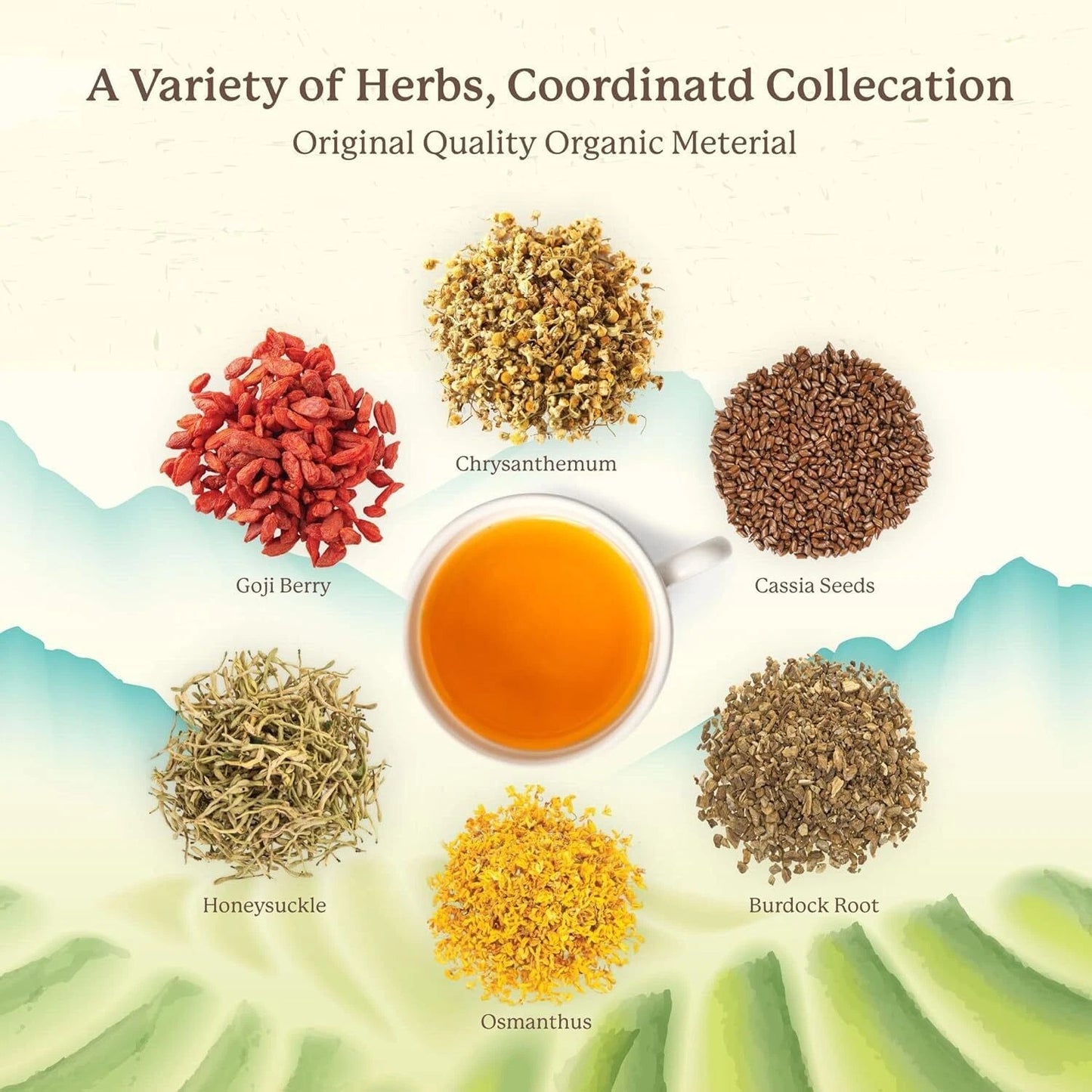 Chrysanthemum Cassia Seeds Tea Bags Combination of Floral Tea 320g (8gX40Bags)