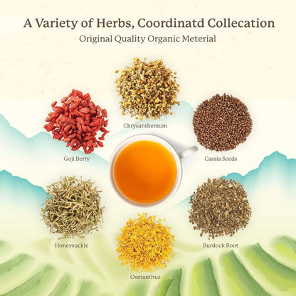 Chrysanthemum Cassia Seeds Tea Bags Combination of Floral Tea 320g (8gX40Bags)