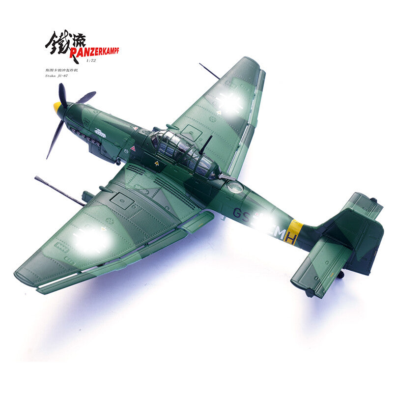 1/72 Stuka JU87G1 1st Dive Bomber Battalion 10th Anti-tank Squadron Alloy Model