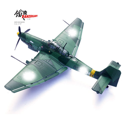 1/72 Stuka JU87G1 1st Dive Bomber Battalion 10th Anti-tank Squadron Alloy Model