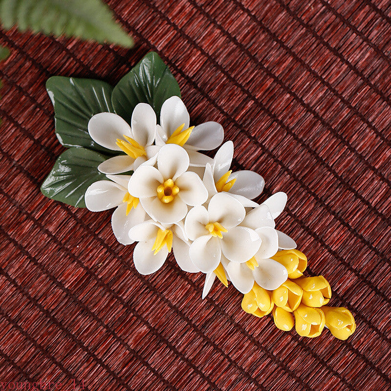Zen Ceramic Hand-kneaded Floral Incense Stick Tea Ceremony Ornaments Home