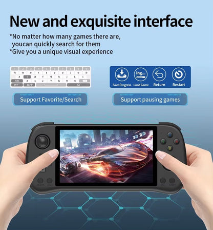 Powkiddy X55 64GB -256GB SD : Retro Handheld Game Console 5.5 inch Screen