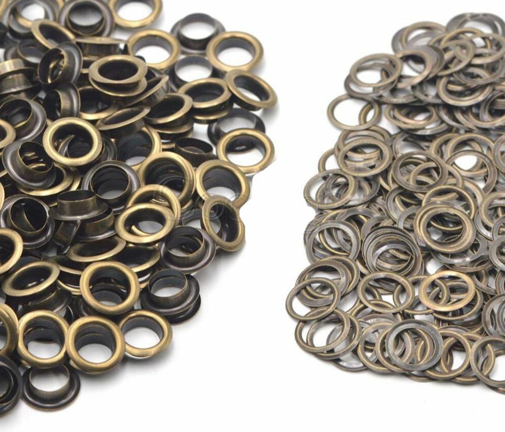 100Set Antique Brass Eyelets Grommets Camping Tent Awnings Canvas Canopy Outdoor