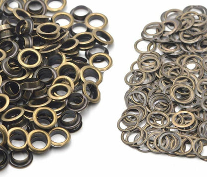 100Set Antique Brass Eyelets Grommets Camping Tent Awnings Canvas Canopy Outdoor