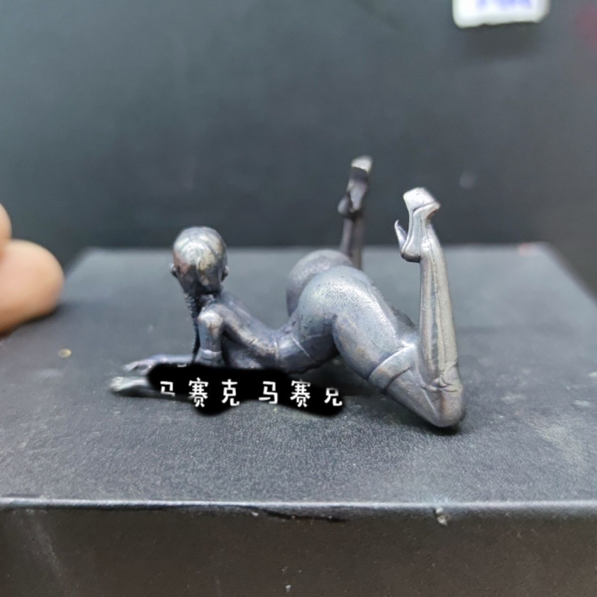 Chinese Old Bronze Copper Statue Hand Carved Beauty Figurine Mini Decoration