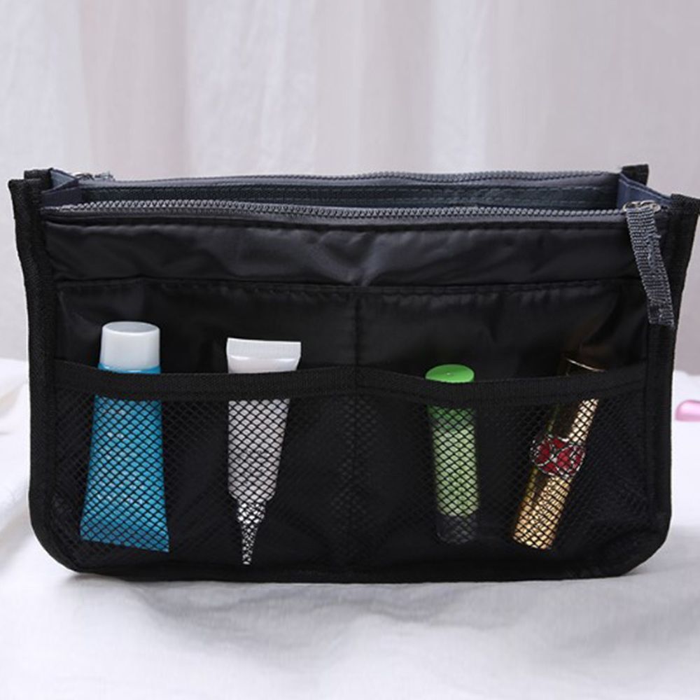 Large Cosmetic Storage Bag Nylon Travel Makeup Organizer Handbag Tote Travel Bag