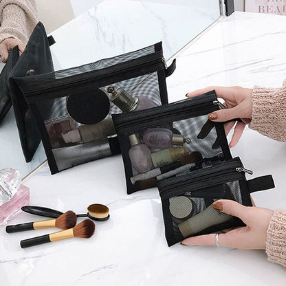 S/M/L Transparent Cosmetic Bag Toiletry Brush Case Makeup Organizer Pouch Travel