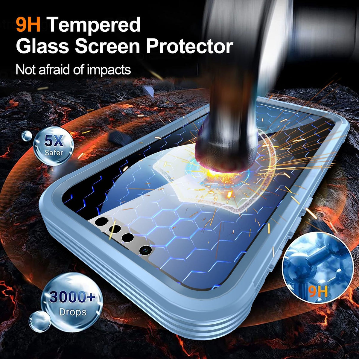 PC+9H Anti Drop Shockproof Dustproof Mobile Magnetic Phone case for IPhone16e