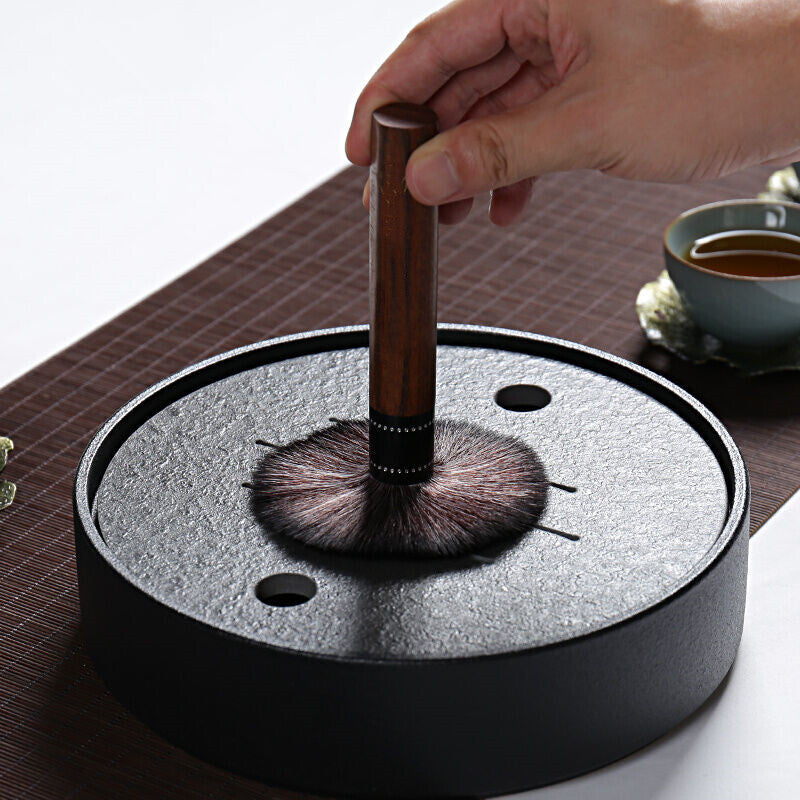 High Quality Pot Brush Tea Accessories Brush For Maintaining Tea Pot Ebony Brush