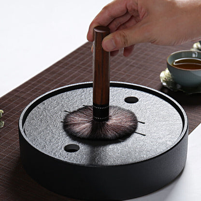 High Quality Pot Brush Tea Accessories Brush For Maintaining Tea Pot Ebony Brush