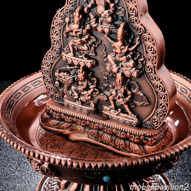 5in 12.5cm Five Jambhala Statue Kubera Water God of Wealth Lucky Collectible