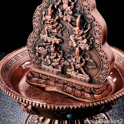 5in 12.5cm Five Jambhala Statue Kubera Water God of Wealth Lucky Collectible