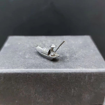 Copper Bonsai Suiseki Micro Landscape Decoration Fish Boat