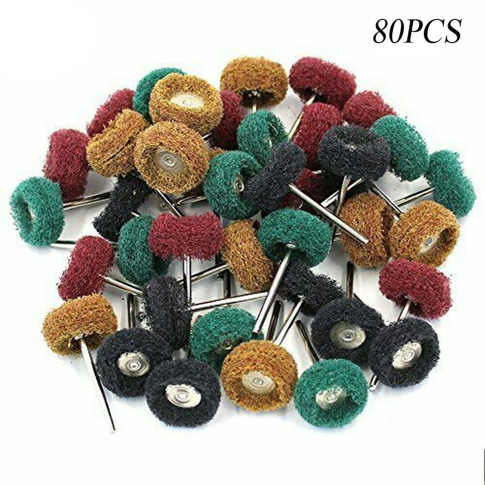 80PPack Abrasive Wheel Grinding Polishing Shank Craft Bit For Dremel Rotary Tool