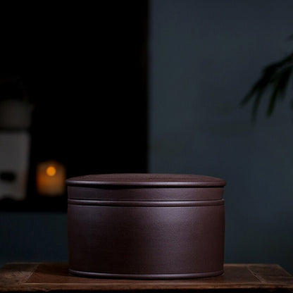 True Yixing Zisha Purple Clay Tea Canister With Lid Sealed Jar For Puer Tea Cake