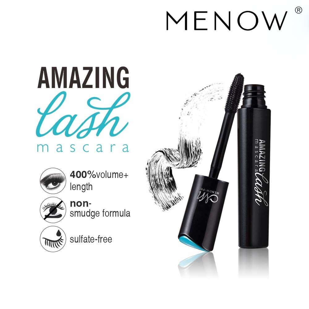 MENOW Brand Cosmetic Natural Black Lengthening Silicon Brush Professonal Mascara