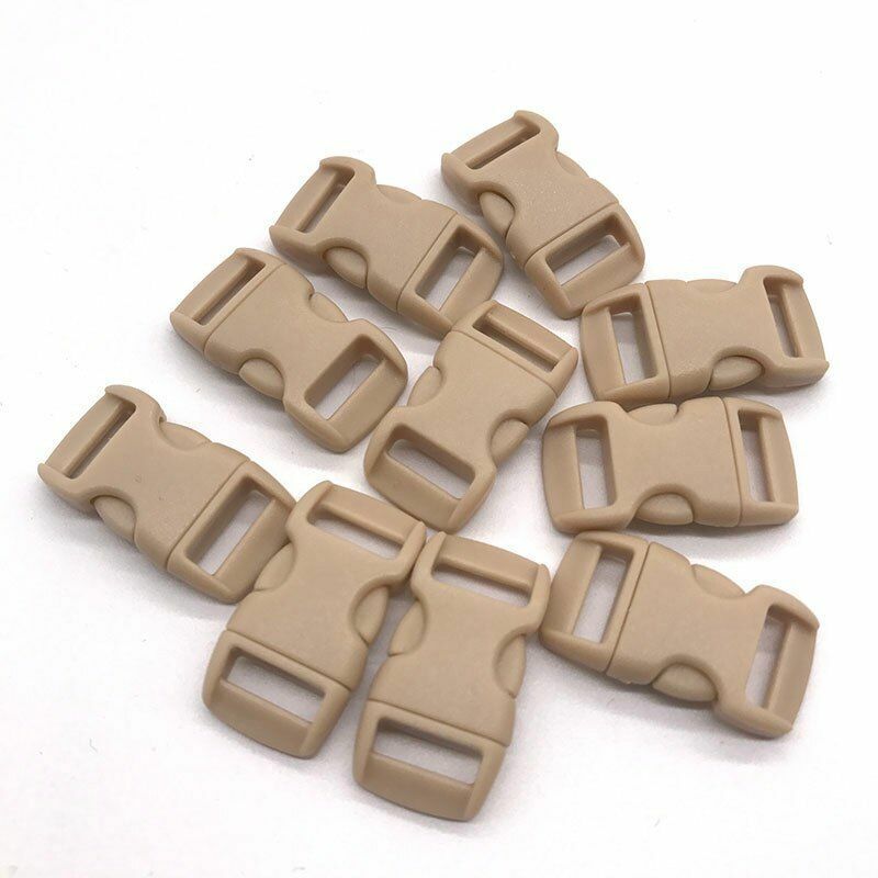 10Pcs Side Release Buckle Curved Paracord Dog Collar Strap Webbing Outdoor Camp