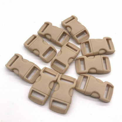 10Pcs Side Release Buckle Curved Paracord Dog Collar Strap Webbing Outdoor Camp