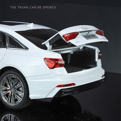1:18 AUDI A6 Diecast Model Car Toy Metal Vehicle Collection Sounds Light