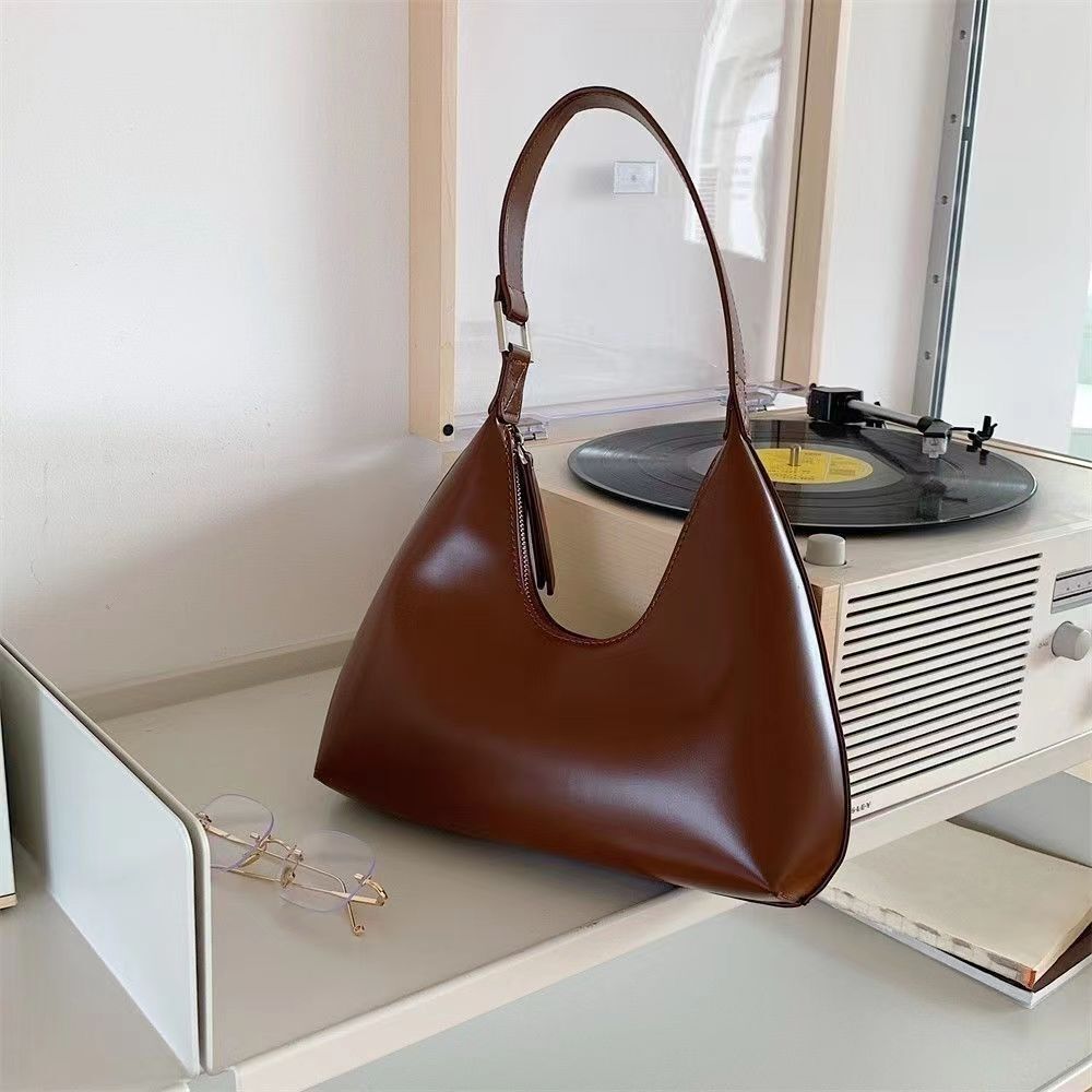 Zipper Small Handbags Fashion Shoulder Bag Synthetic Leather Casual Hobos Bags