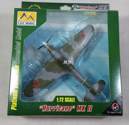 WWII Hurricane MK II Soviet Russia aircraft 1/72 plane non diecast Easy model