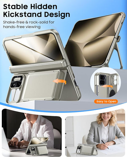 for Google Pixel 10 Pro Fold Case with Card Holder [RFID Blocking] Camera Cover,