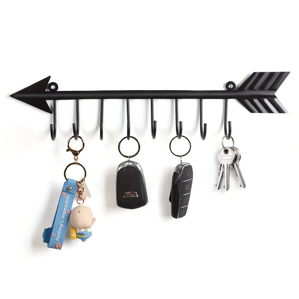 Wall Mounted Arrow Shaped Key Holder, Decorative Key Holder, Household Organizer