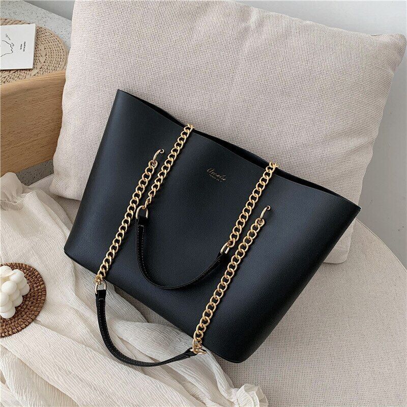 Pu Leather Shoulder Bags Women Handbag Chain Tote Bag Shopper Hand Bag Totes