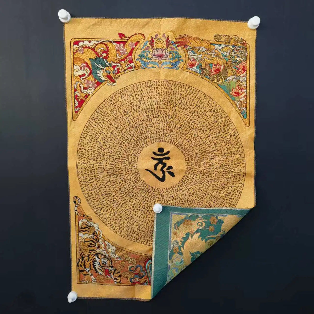 Tibetan Buddhism Leng Yan Curse Ten sided Buddha Mother Dharani Mantra Thangka