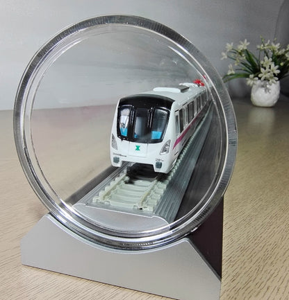 1:87 90CM Shenzhou Metro Line 8 Subway Passenger Car Train Diecast Model