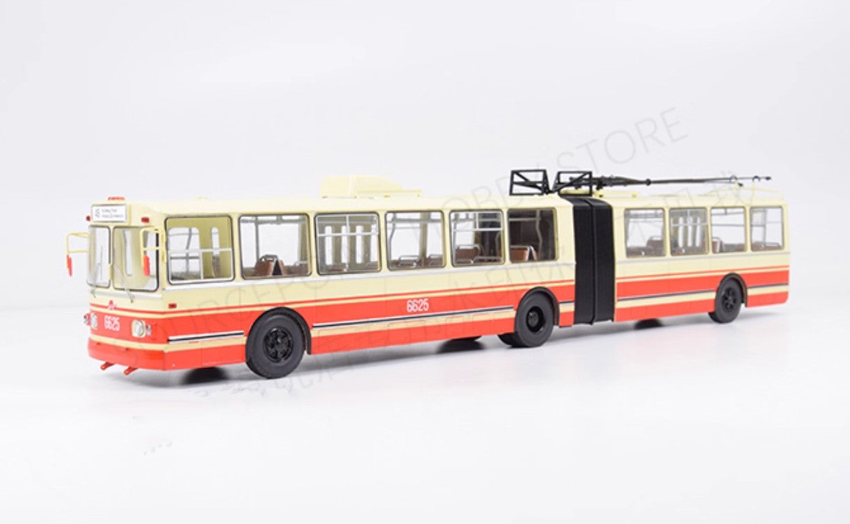 1:43 SSM Moscow ZIU-683 Articulated Trolleybus City Bus Vehicles Diecast Model