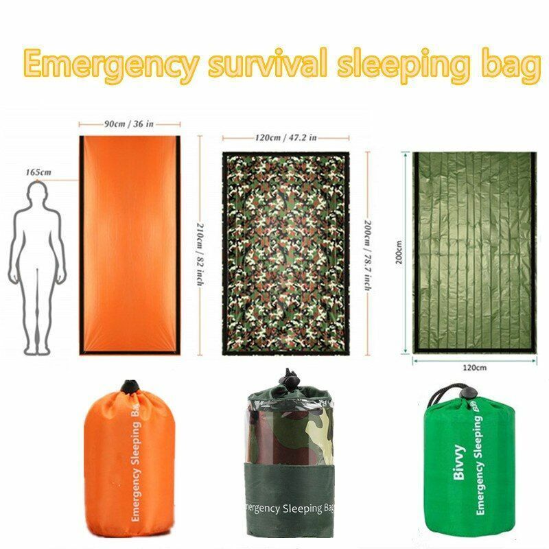Sleeping Bags Waterproof Lightweight Thermal Emergency Survival Blanket Mylar