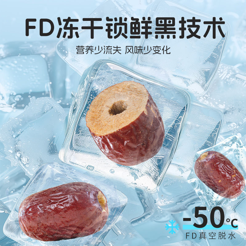 Organic freeze-dried crispy dates, strawberries, dried figs ready-to-eat snacks