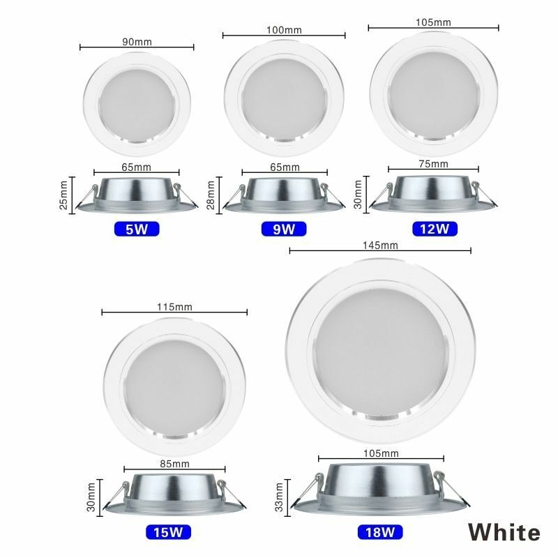 LED Downlight Ceiling Light 10pcs 220V 5W 9W 12W Recessed Round Led Panel Light