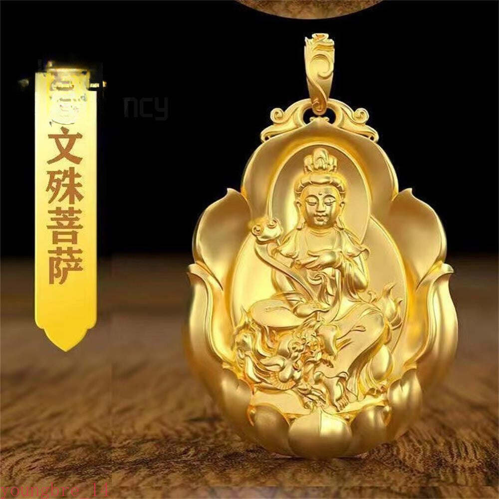 Gilt Zodiac Signs Buddha Eight Guardian Spirits Pendant Handicraft Amulets