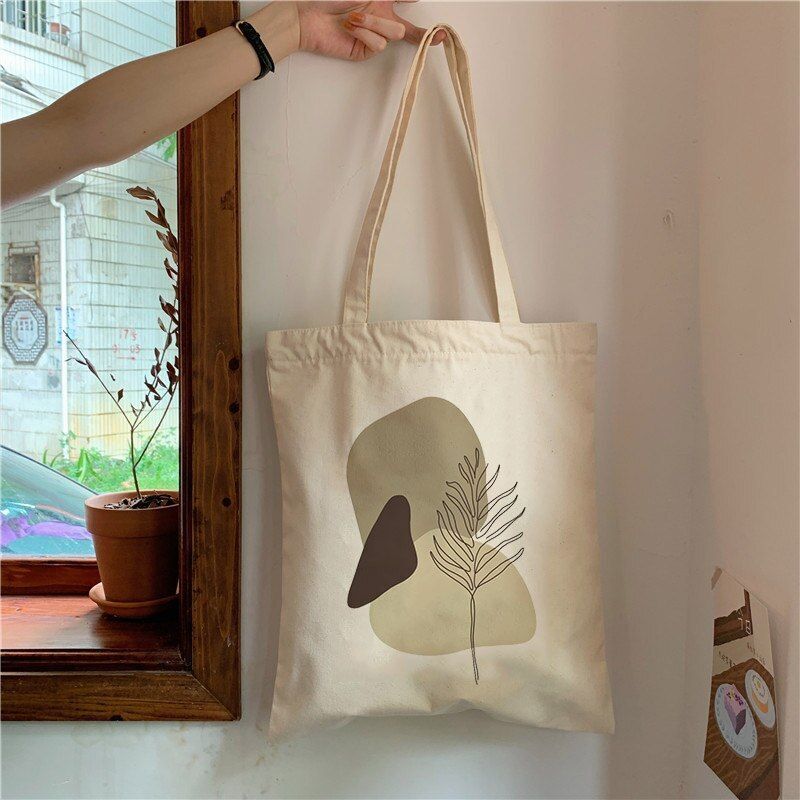 Retro Canvas Tote Bag Handbag Fashion Shoulder Bag Large Student Book Bags Linen