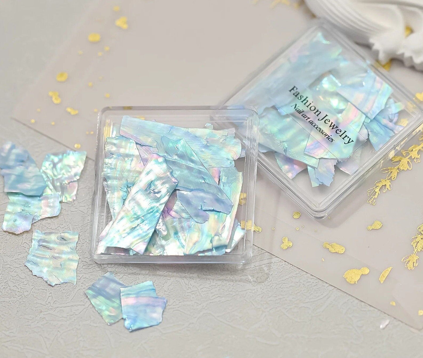 Nail Art Decorations 1 Box Abalone Shell Flakes Glitter DIY Manicure Accessories