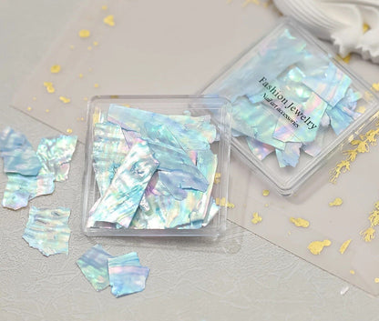 Nail Art Decorations 1 Box Abalone Shell Flakes Glitter DIY Manicure Accessories