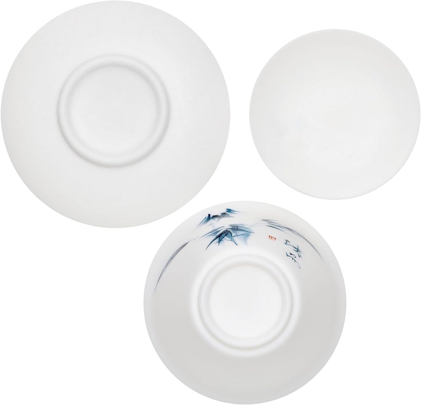 Gaiwan Ice Jade White Porcelain Gaiwan Puer Tea Cup Set For China Gongfu Zhuyun